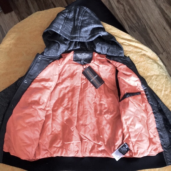 Urban Republic Bomber - Charcoal Space Dye Hooded jacket BOYS 14-16 NWT - Picture 7 of 10